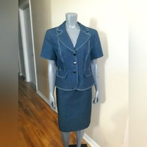 Isabella Blue Jean Skirt set